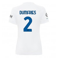 Inter Milan Denzel Dumfries #2 Bortedrakt Dame 2023-24 Kortermet